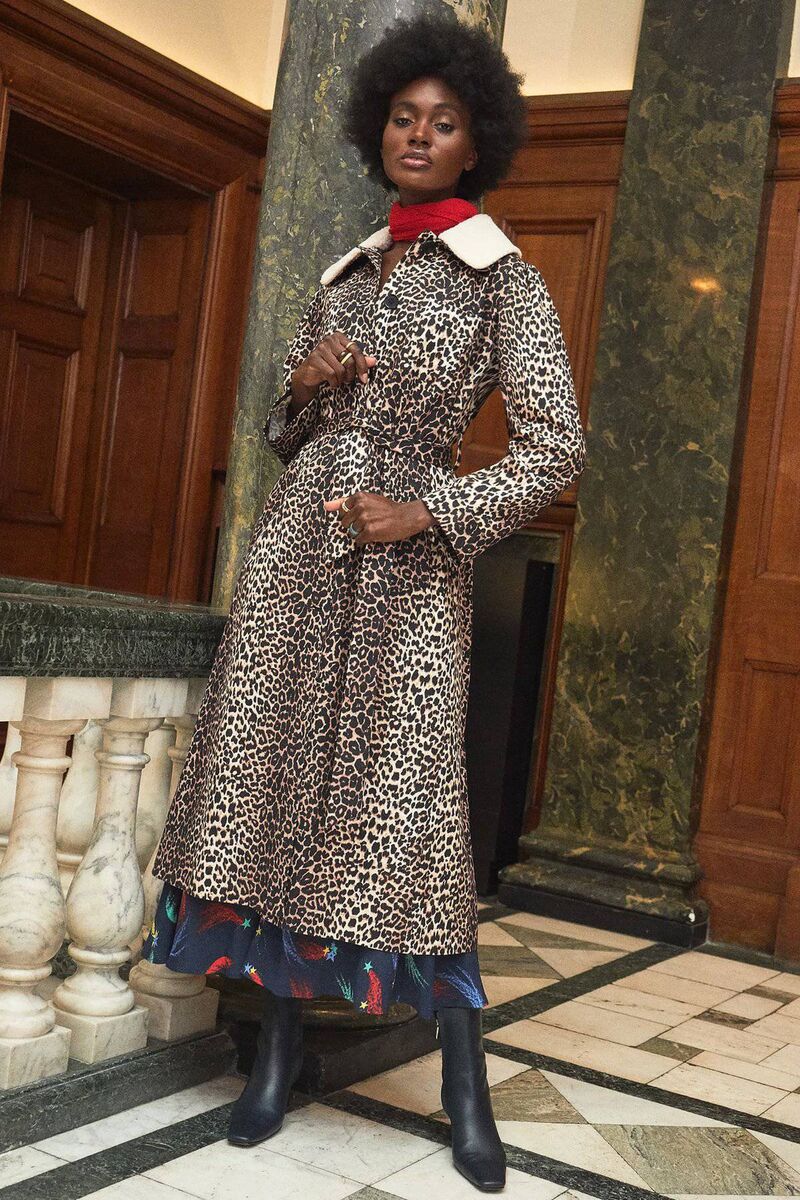 ‘Cynthia’ leopard print trench coat, Rixo, €376