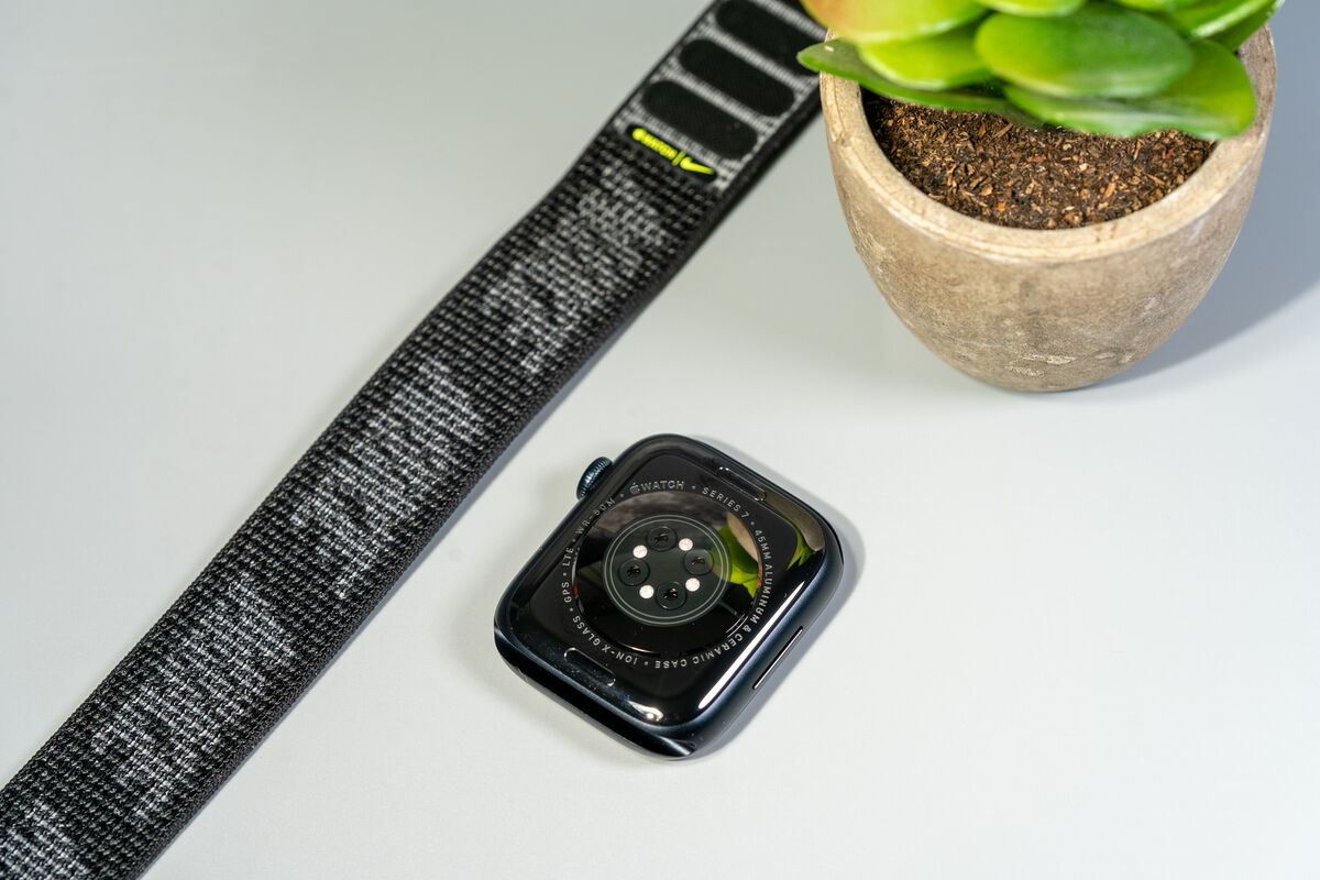 Apple Watch Series 7 with the same 18-hour battery. Pic: Noel Campion.