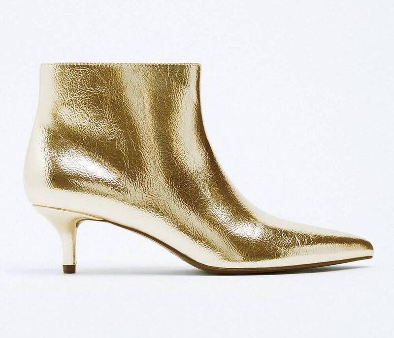 Gold Ankle Boot, €39.95, Zara Gold Ankle Boot, €39.95, Zara
