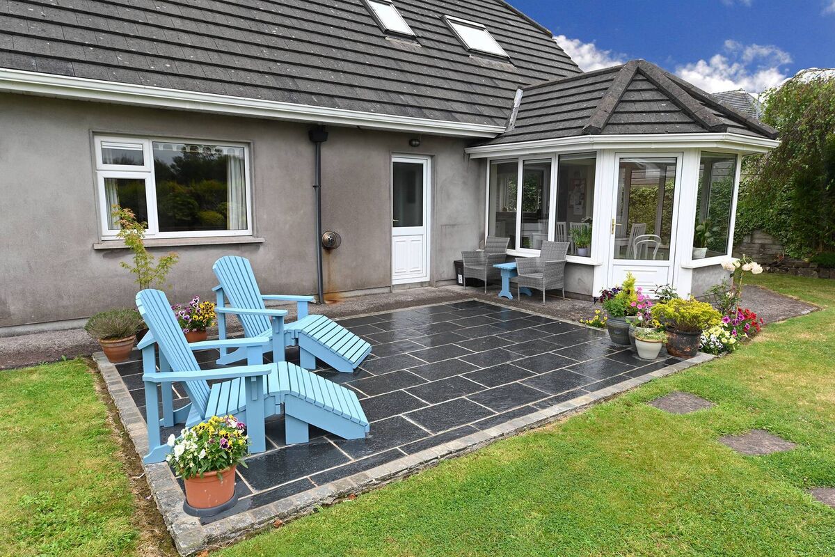 Patio has good aspect