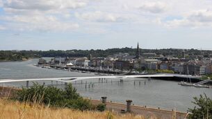<p>An artist's impression of the public transport bridge across the River Suir, connecting Waterford’s South Quay to North Quays.</p>
