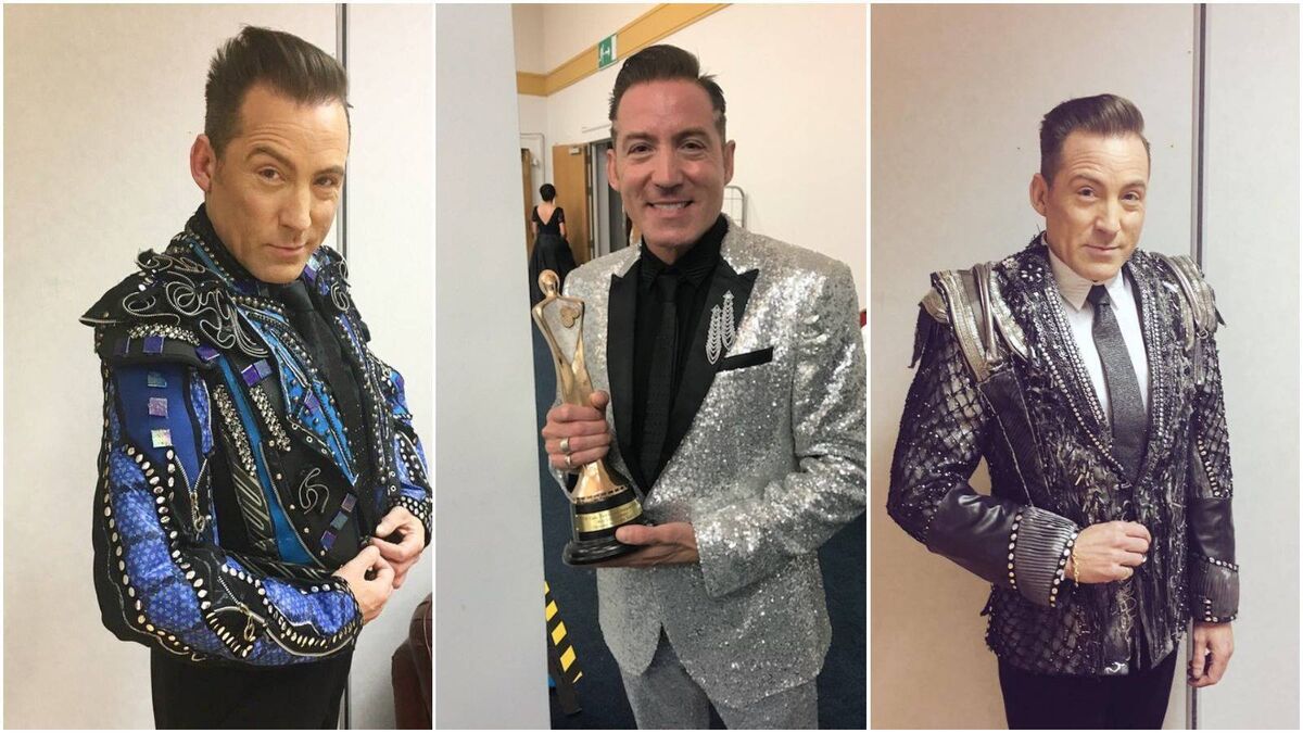 Some of Julian Benson's fabulous outfits — designed by Claire Garvey