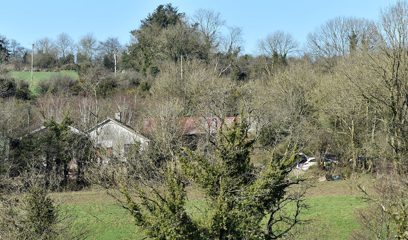  A Garda car at the entrance to the Hennessy family farm at Curraghgorm near Mitchelstown, North Cork. Picture: Dan Linehan