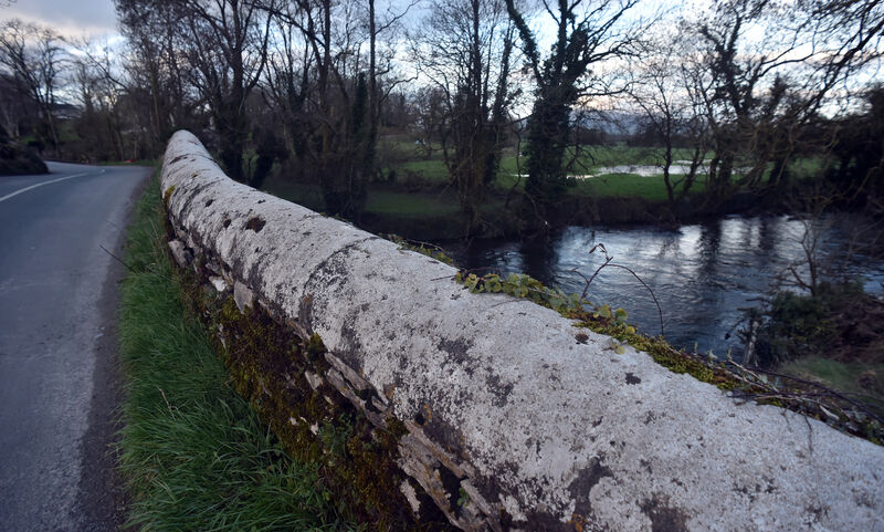 The River Funshion near the Hennessy farmhouse, where Johnny Hennessy's body was recovered. Picture: Eddie O'Hare