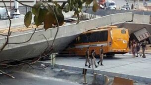 Two dead after overpass collapses in Brazil city