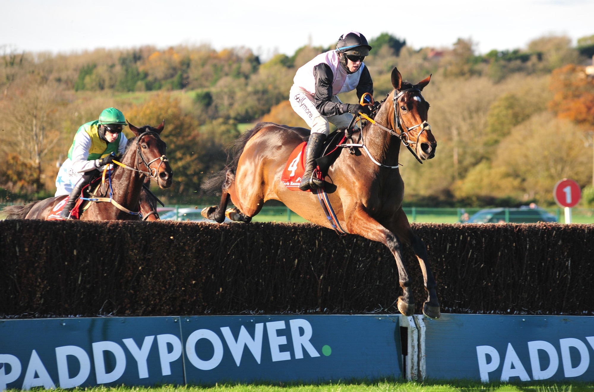 Magic Daze and Darragh O'Keeffe win the Irish Stallion Farms EBF Mares Beginners Steeplechase at Cork. Picture: Healy Racing