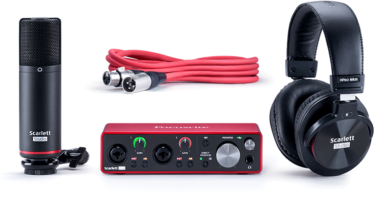 Focusrite Scarlette 2i2 Studio Bundle comes with everything you need to get started. Pic: Focusrite. Focusrite Scarlette 2i2 Studio Bundle comes with everything you need to get started. Pic: Focusrite.