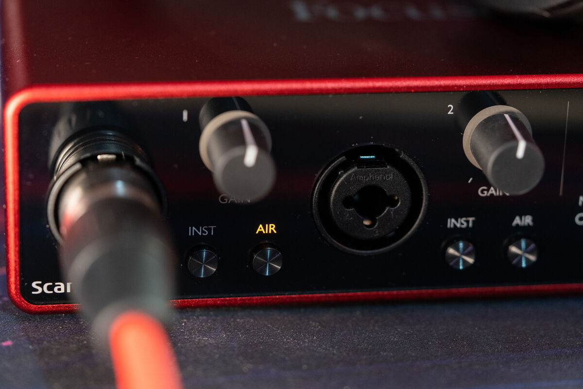 Focusrite Scarlette 2i2 with 'Air' buttons. Pic: Noel Campion. Focusrite Scarlette 2i2 with 'Air' buttons. Pic: Noel Campion.