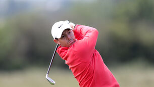 Rory McIlroy holds a two-shot lead after day one of the DP World Tour Championship (Richard Sellers/PA)