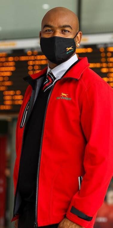 Bus Éireann Driver, Georges Gabriel, Broadstone Depot Dublin, poses in the new Bus Éireann jacket at the launch of the new Bus Éireann uniforms
