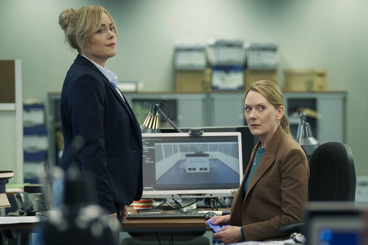 Angeline Ball as Emer Berry and Cathy Belton as Norah Dillon in Hidden Assets. Picture: James Pierce/AcornTV Angeline Ball as Emer Berry and Cathy Belton as Norah Dillon in Hidden Assets. Picture: James Pierce/AcornTV