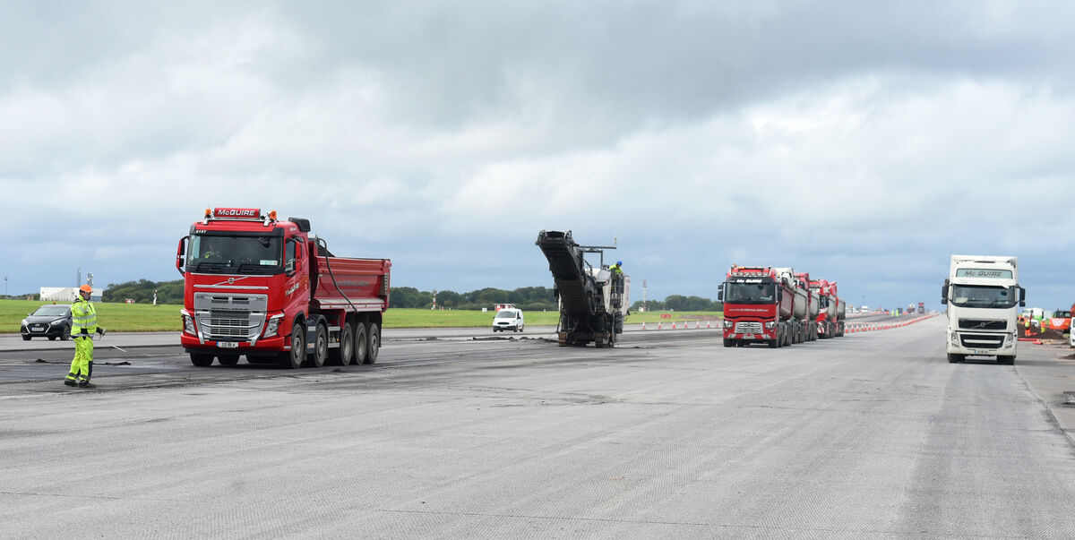 Cork Airport shut in early September to facilitate a complete rebuild of its main runway. The airport had published a video showing cracks in the existing runway which necessitated the works. Picture: Larry Cummins Cork Airport shut in early September to facilitate a complete rebuild of its main runway. The airport had published a video showing cracks in the existing runway which necessitated the works. Picture: Larry Cummins