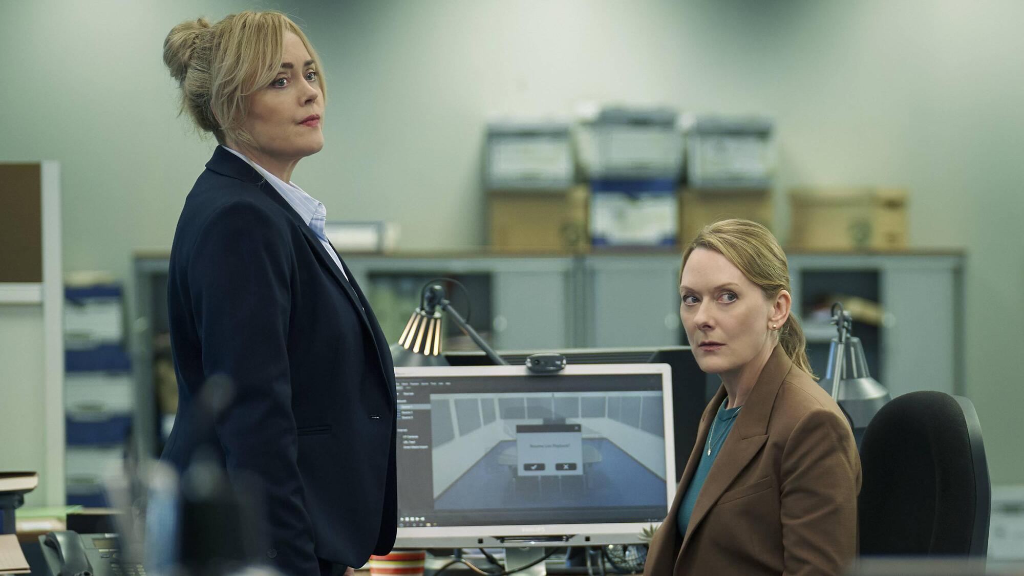 Angeline Ball and Cathy Belton  Hidden Assets on RTÉ One. 