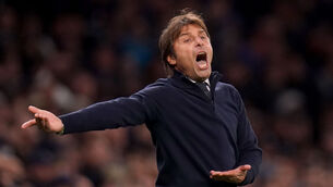 <p>Tottenham Hotspur manager Antonio Conte during the Premier League match at the Tottenham Hotspur Stadium, London. Picture: Adam Davy/PA</p>