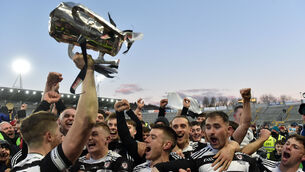 <p>Midleton captain Conor Lehane and players celebrate after defeating Glen Rovers in the Co-Op Superstores Cork Premier SHC final at Páirc Uí Chaoimh. Picture: Eddie O'Hare</p>