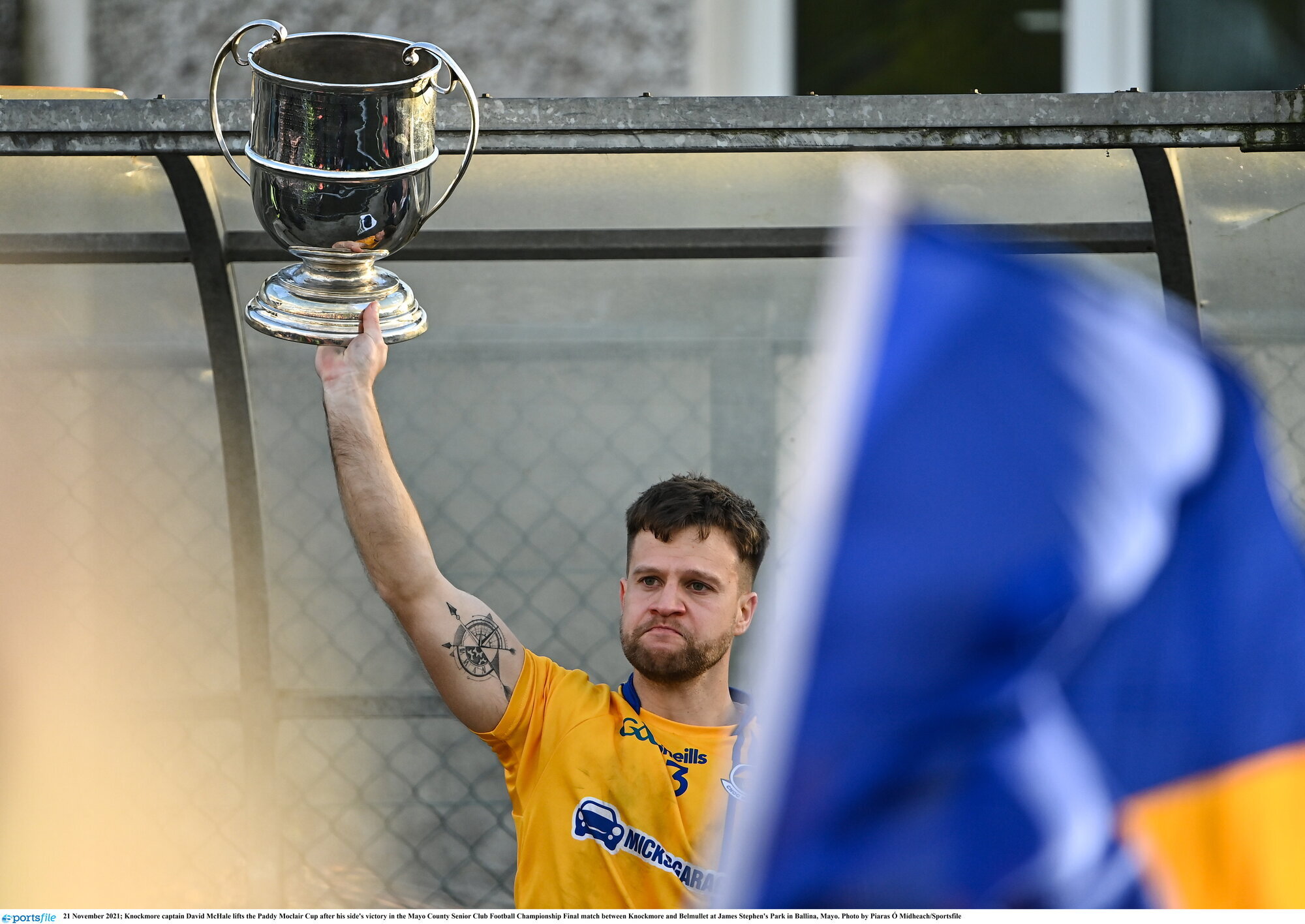 Knockmore captain David McHale dedicates cup to late sister