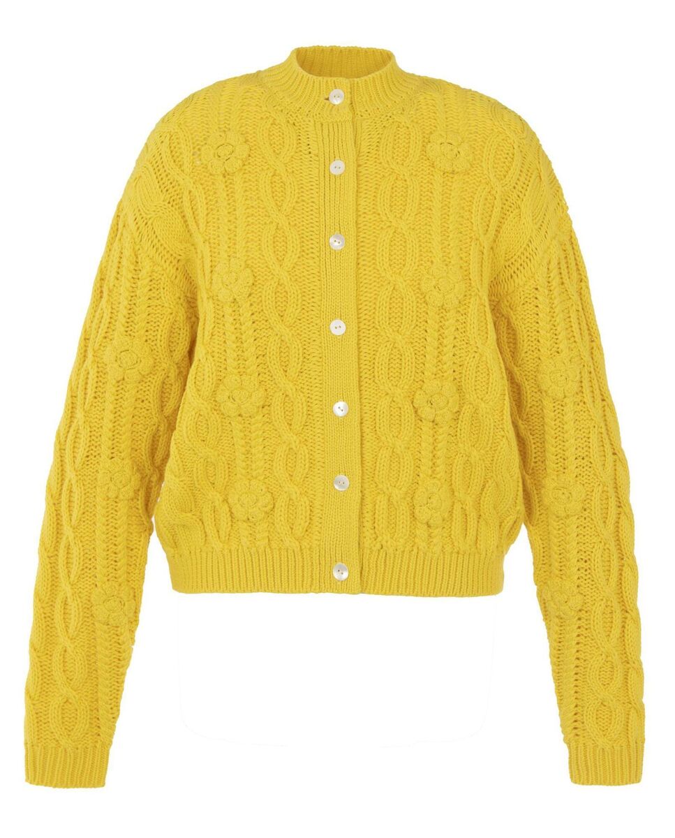 Yellow Cardigan, €480, Shrimps Yellow Cardigan, €480, Shrimps