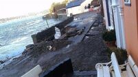 Meanwhile,  in Kinsale - a big chunk of the road fell into the sea