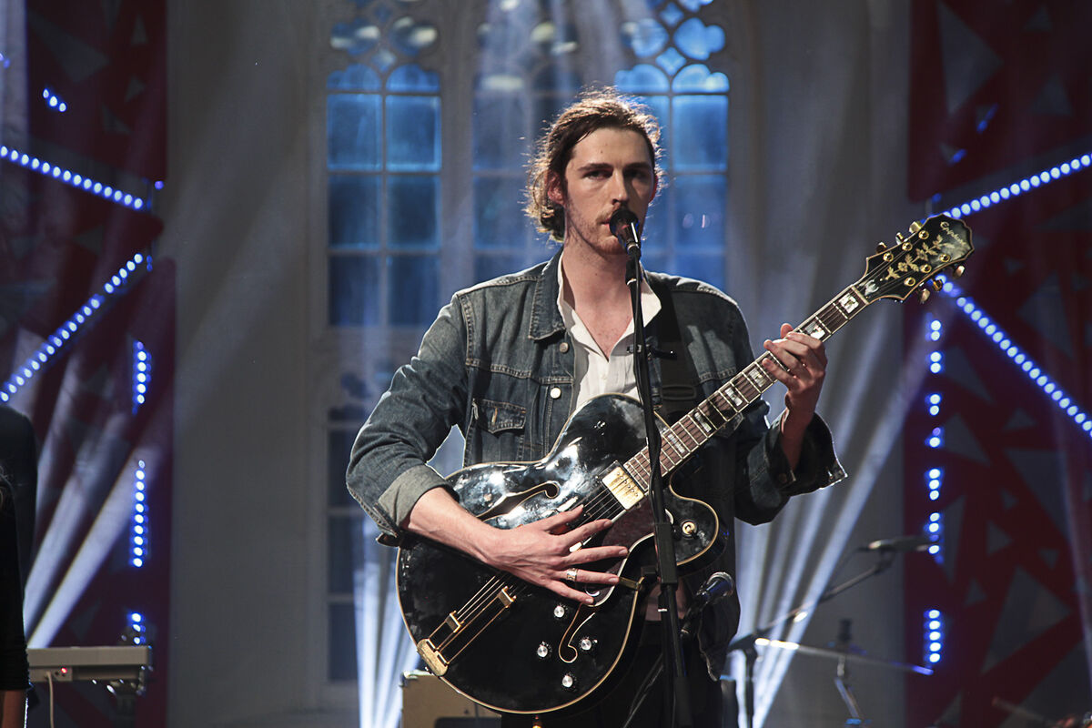 Hozier playing St James' Church at Other Voices in 2013. 