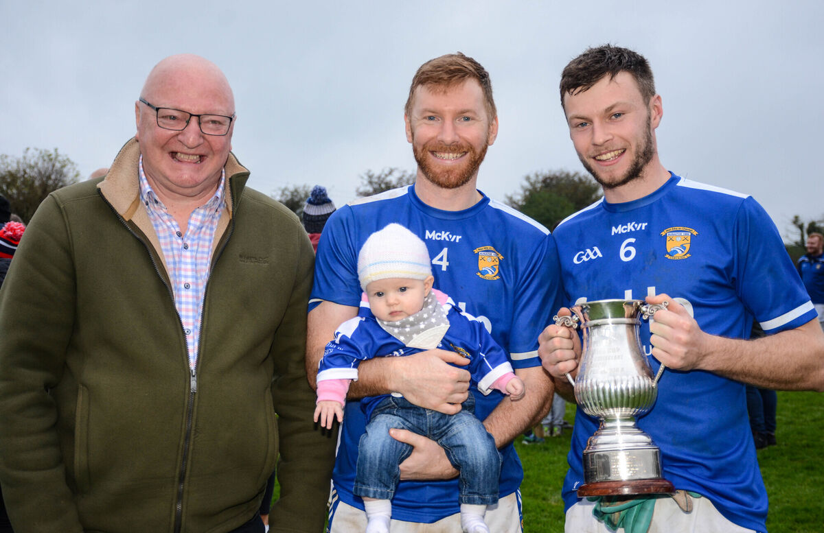 Pat, Michael, Conor and Clara Desmond from Ballinhassig after the divisional title win. Picture: Howard Crowdy