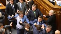 VIDEO: Fists fly in Ukraine parliament