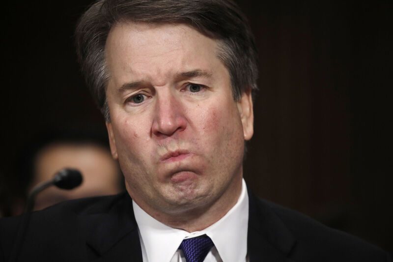Brett Kavanaugh during the Senate Judiciary Committee hearing on his nomination to the Supreme Court in 2018 on Capitol Hill in Washington. Picture: Jim Bourg/AP