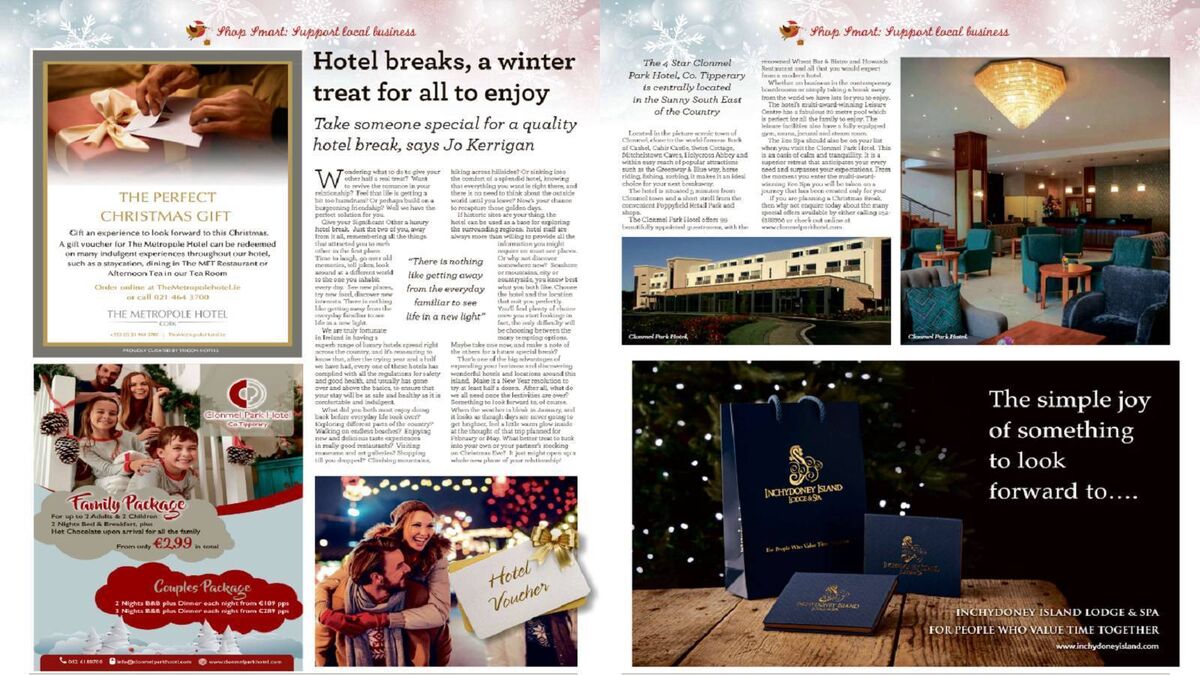 The Irish Examiner's annual Gift Guide really does have something for everyone, from great hotel breaks to truly thoughtful personal presents. 