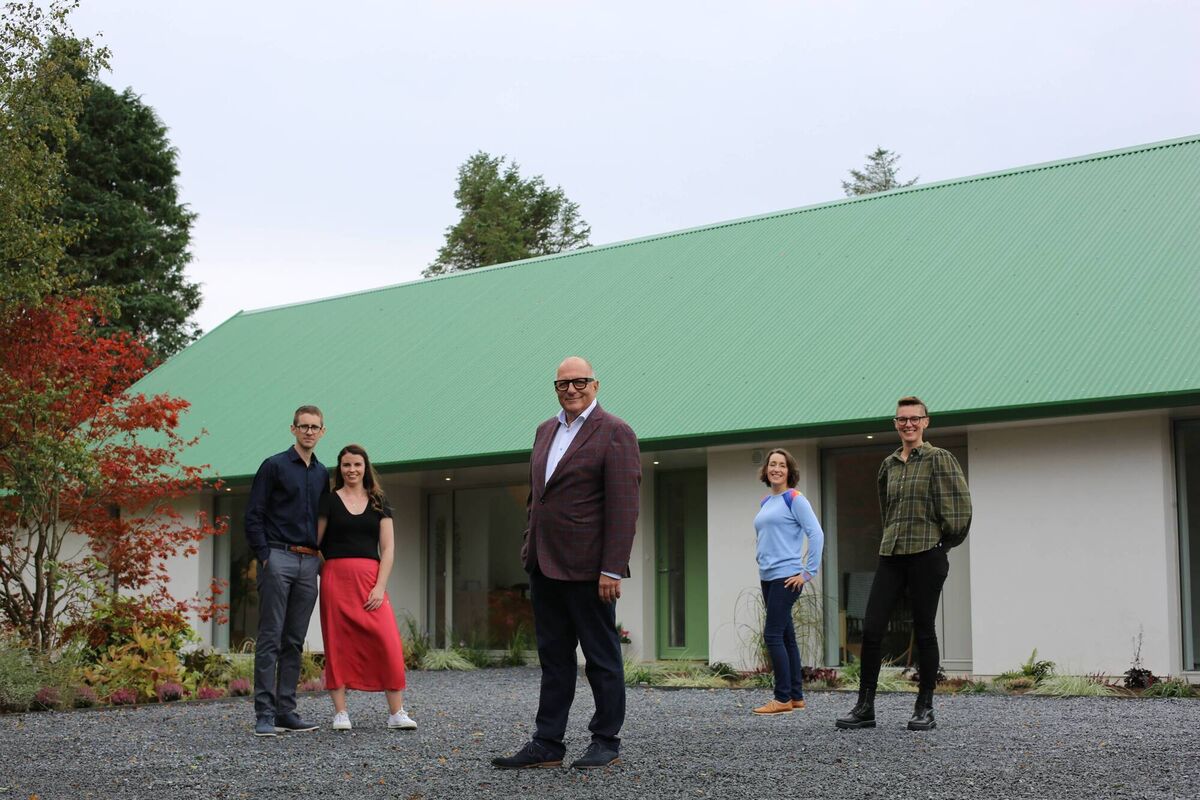 Niki and Davin with Hugh Wallace and architects Nicola and Grainne... Niki and Davin with Hugh Wallace and architects Nicola and Grainne...