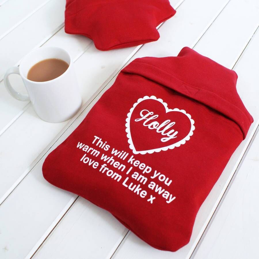 Personalised Hot Water Bottle Cover To Keep You Warm, €18.13, notonthehighstreet.com