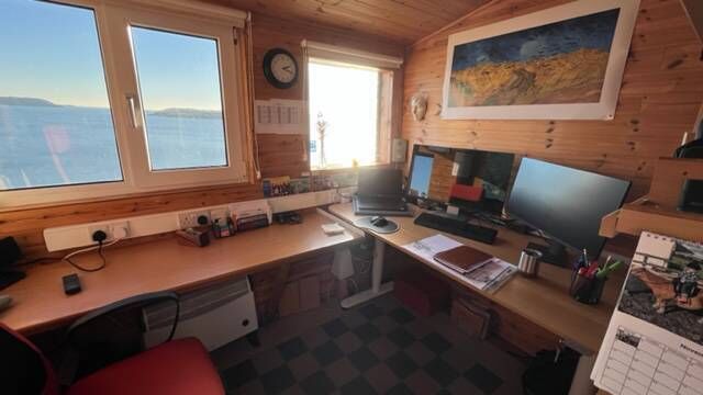 Office with harbour view