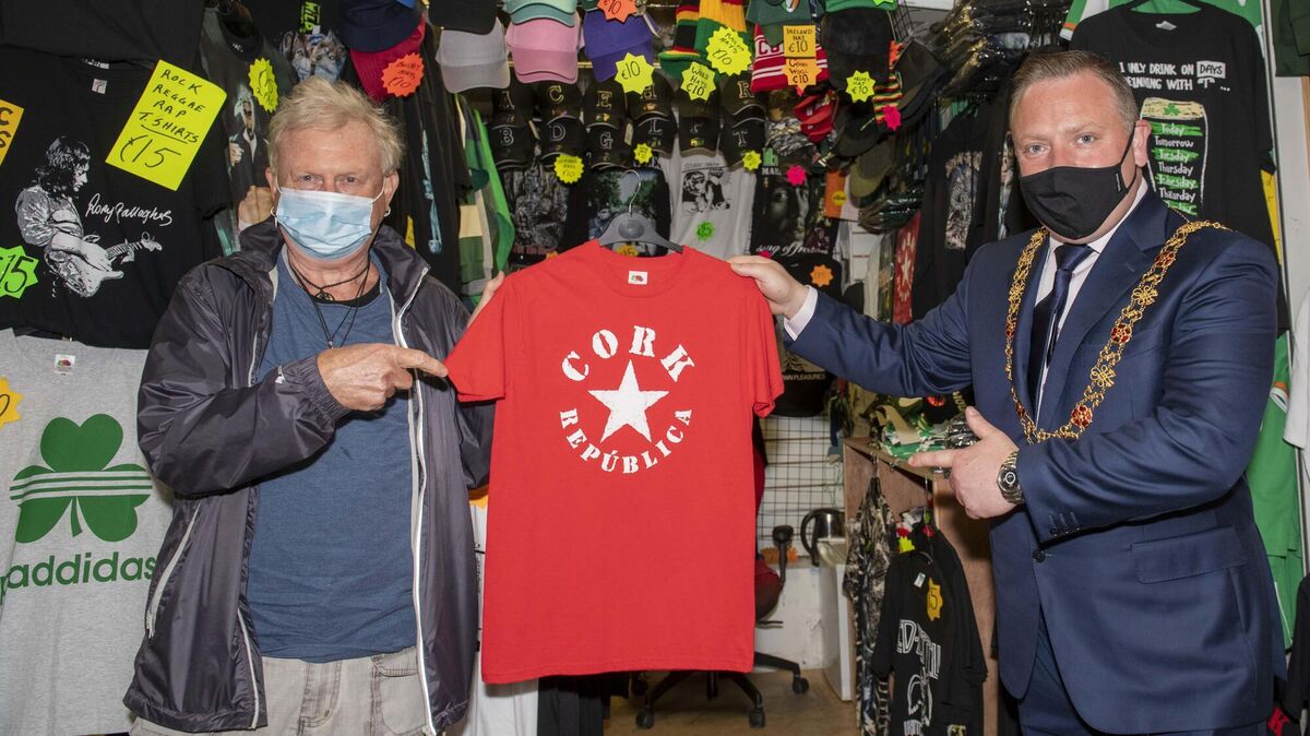 Paul Mulvany at the Rave Cave in the English Market with Lord Mayor of Cork, Cllr Colm Kelleher. Picture: Brian Lougheed Paul Mulvany at the Rave Cave in the English Market with Lord Mayor of Cork, Cllr Colm Kelleher. Picture: Brian Lougheed