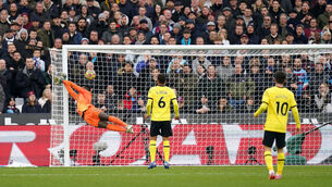 <p>Chelsea goalkeeper Edouard Mendy fails to stop the goal by West Ham United's Arthur Masuaku (not in picture). Picture: Adam Davy</p>