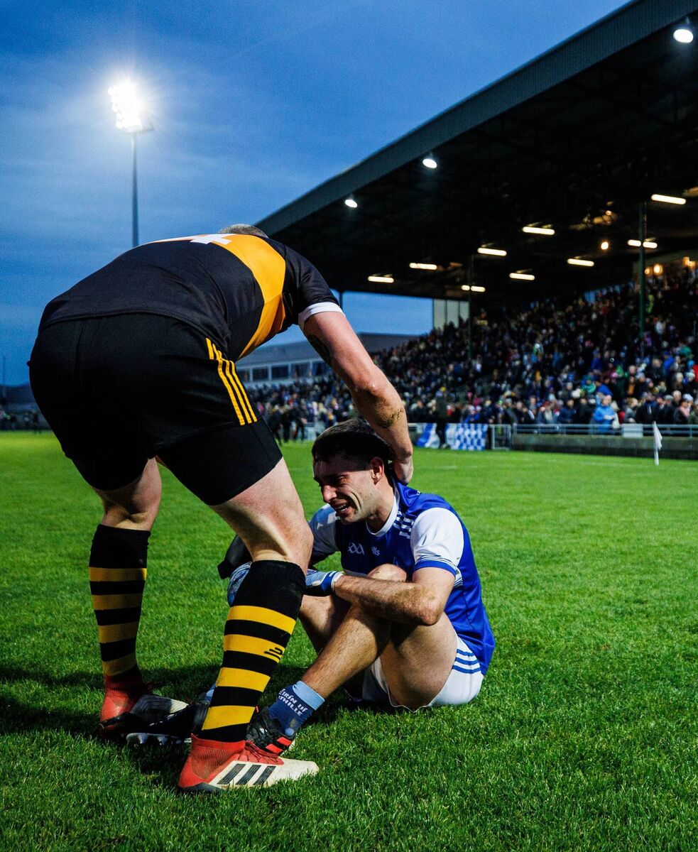 EMPATHY: Donaghy consoles a distraught Jack Savage of Kerin O'Rahilly.