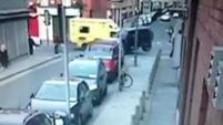 CCTV camera captures Dublin ambulance-jeep collision