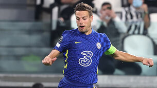 <p>Chelsea’s Cesar Azpilicueta attempt a cross toward goal during the UEFA Champions League, Group H match at Allianz Stadium, Turin (Fabrizio Carabelli/PA)</p>