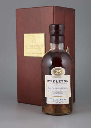 Midleton 25 Years one bottle in a presentation cast at James Adam.
