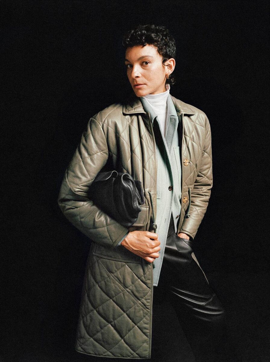 ‘Millie’ leather quilted coat, Whistles, €845