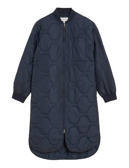 Per Una padded Collarless Longline Puffer Coat, M&amp;S, €95