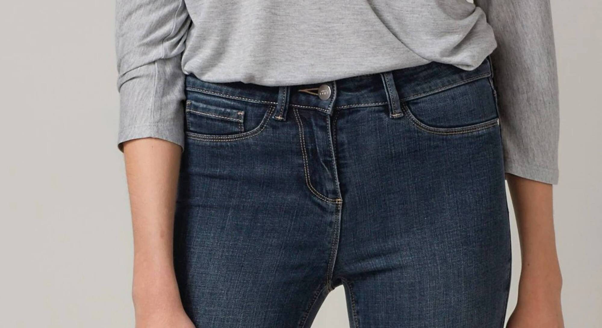 These are the €30 jeans that Kathryn Thomas will wear when she returns to work