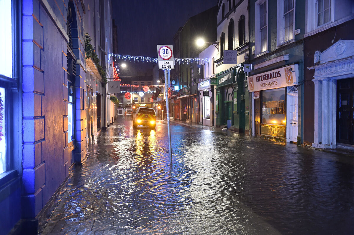  The flood water reached Pembroke Street in Cork city after early morning high tide. Picture: Dan Linehan