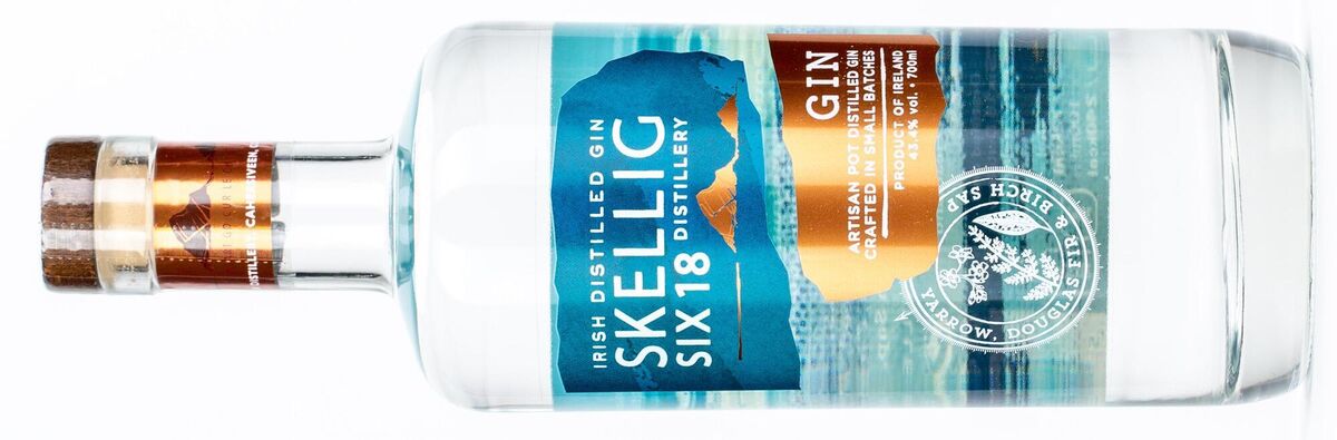 Skellig Six18 Gin, 43.4% ABV, 75cl — €49.95 Skellig Six18 Gin, 43.4% ABV, 75cl — €49.95