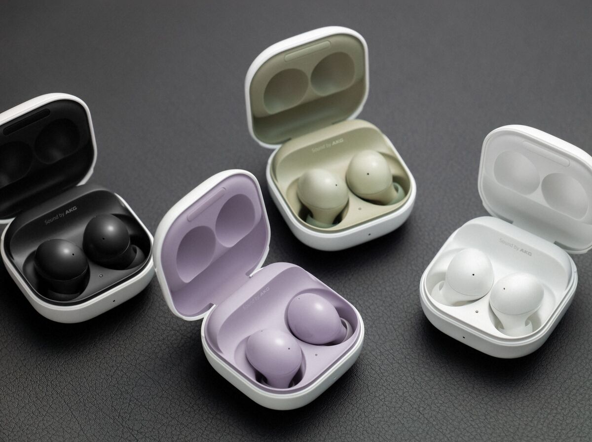 Samsung Galaxy Buds2 in a variety of colours. Pic: Samsung. Samsung Galaxy Buds2 in a variety of colours. Pic: Samsung.