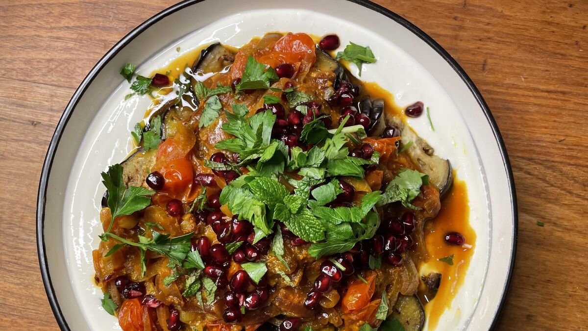Banjan Borani – Aubergine with Yoghurt Sauce