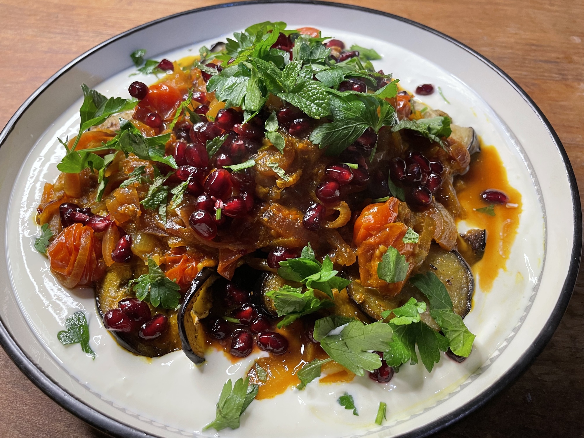 Cooking with Colm O'Gorman: Banjan Borani or Afghan spiced aubergine with yoghurt 