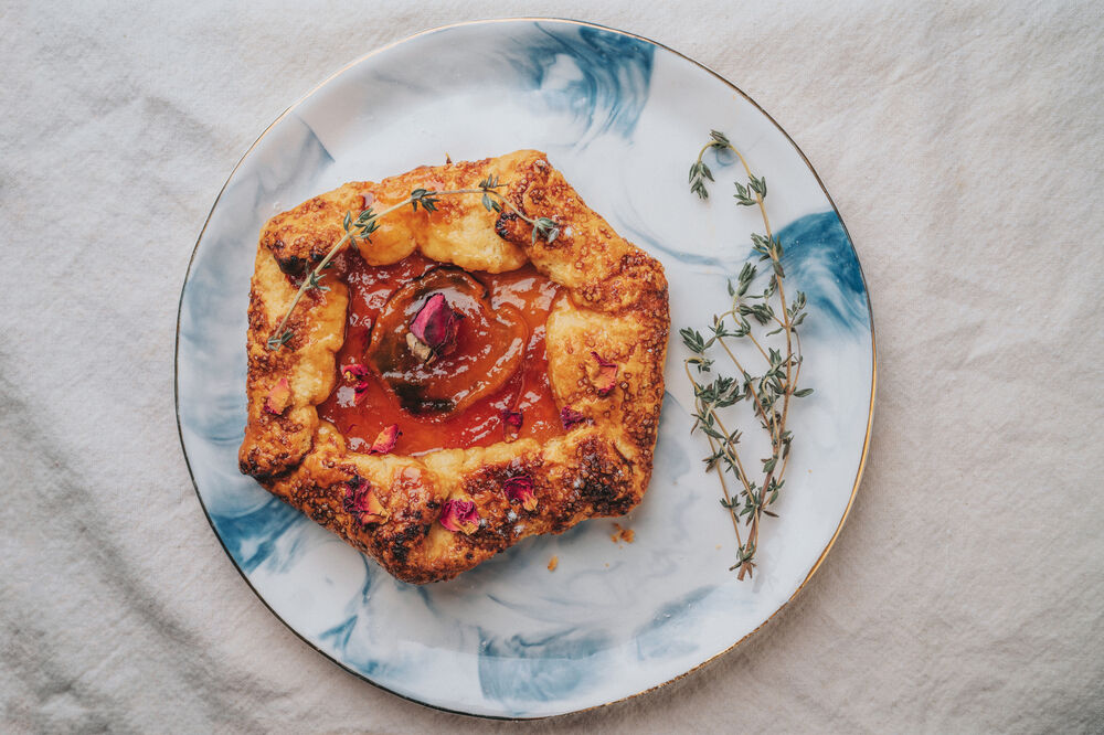 Apricot open tart