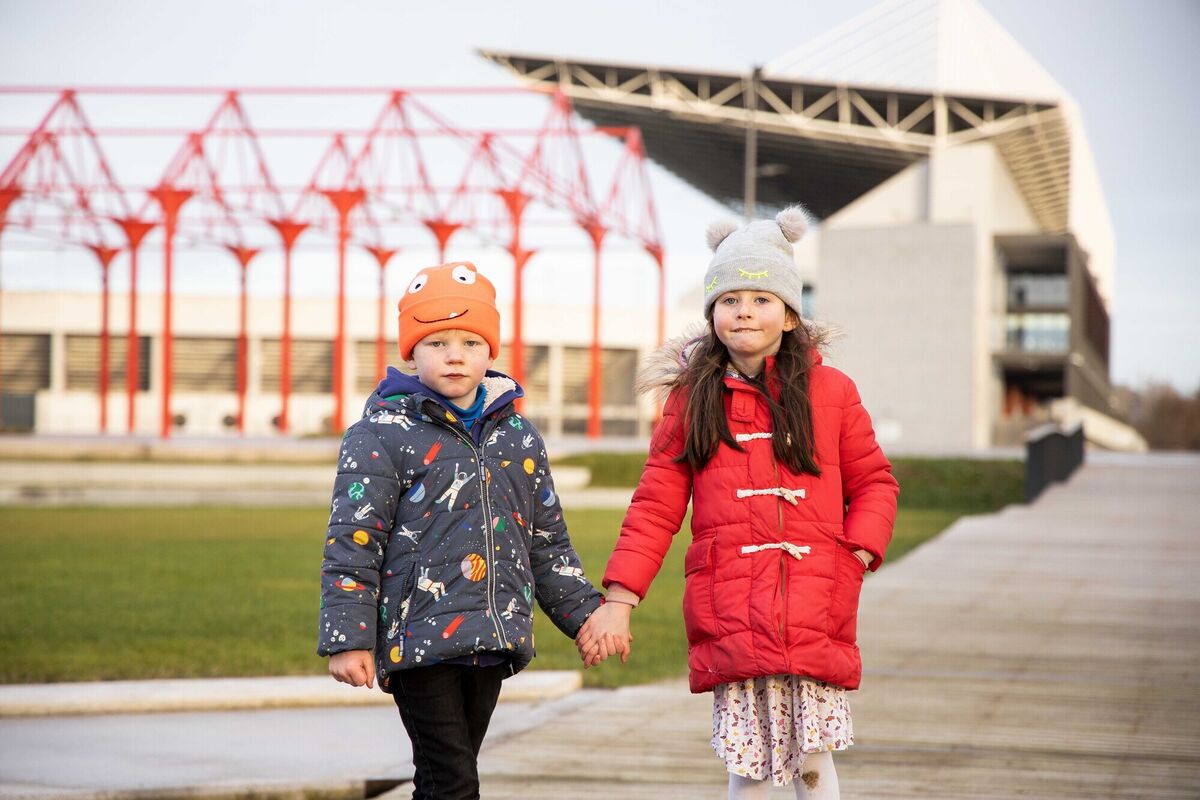 Ruairi and Grace O'Flynn taking a first look at Marina Park. Picture: Michael O'Sullivan /OSM PHOTO
