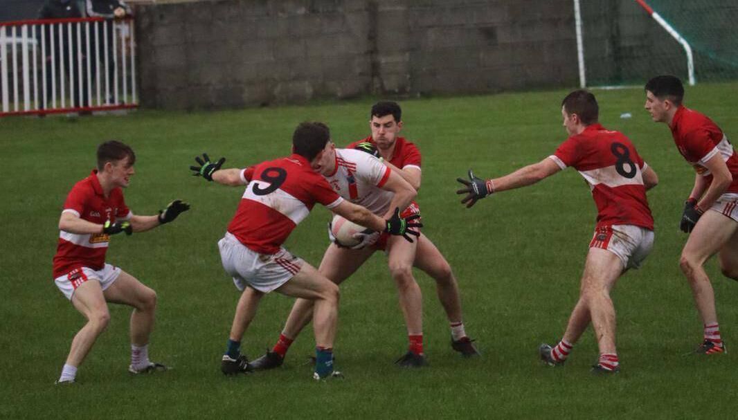 Action from the West Kerry SFC final between Dingle and An Gaeltacht Picture: Donncha Siochru 