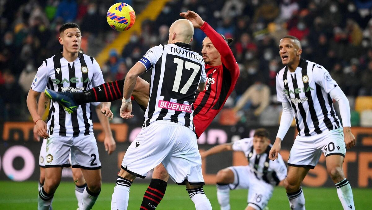 300 NOT OUT: Zlatan Ibrahimovic scores an acrobatic equaliser for AC Milan at Udinese. 300 NOT OUT: Zlatan Ibrahimovic scores an acrobatic equaliser for AC Milan at Udinese.