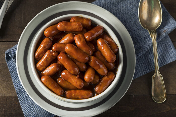 Sausages with honey and grainy mustard and variations