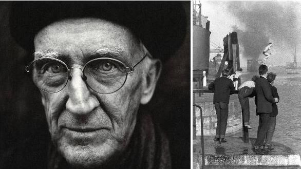 Alen MacWeeney, as photographed by Dominic Turner; right, Children by the Canal. [Children picture courtesy UCC]
